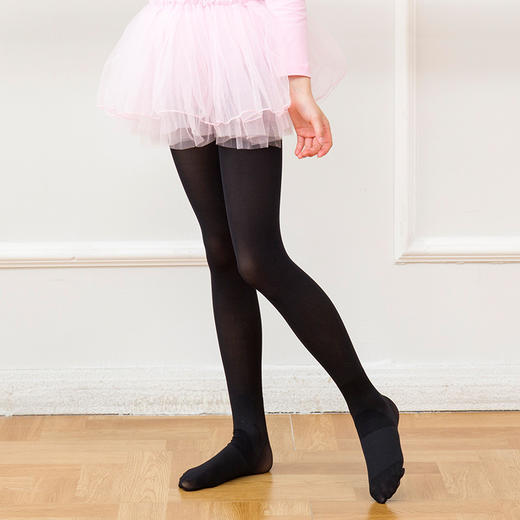 【专业防扭舞蹈袜】考级用纯白色弹力净版儿童连裤袜 抗起球女童打底袜子 商品图6