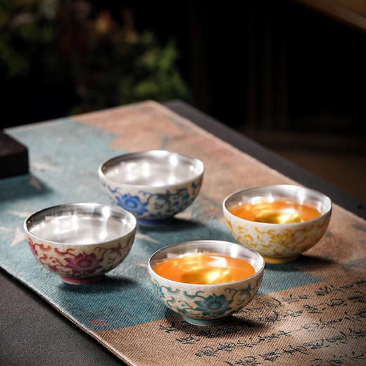 四季夏歌鎏银套杯 商品图2