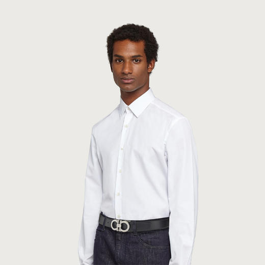 FERRAGAMO 菲拉格慕 男士双面可调式 GANCINI 腰带 黑色 67 0084 750184 商品图3