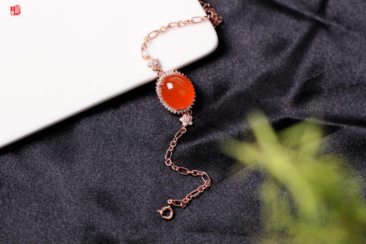 南红保山冰红手链【星月】 925银镶 商品图2