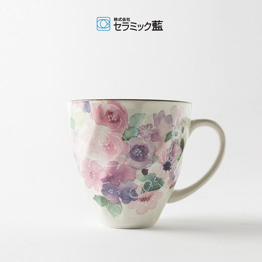 日本原产ceramic 蓝12月花系列陶瓷马克杯水杯杯子 商品图6