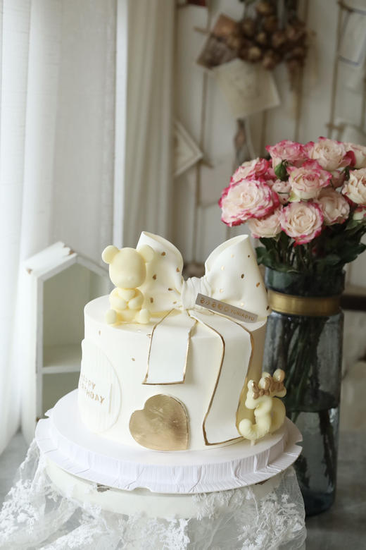 白色波点蝴蝶结小熊 商品图4