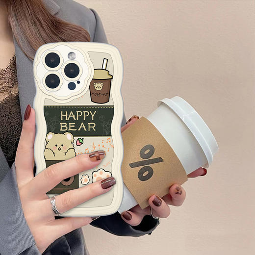 「9.9元包邮！14款可选」抖音同款iPhone14手机壳透明壳 12/13Promax适用苹果xr大波浪膜壳 商品图0