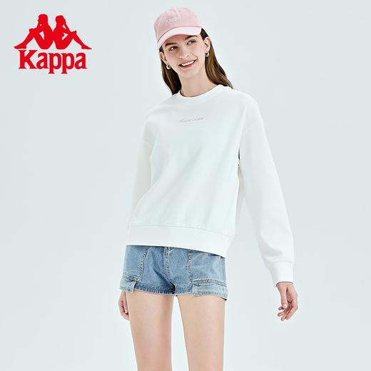 Kappa卡帕套头衫23新女春运动卫衣休闲针织圆领内搭上衣K0D22WT01 商品图2