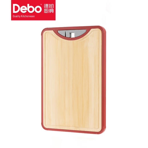 Debo德铂贝克曼304不锈钢菜板抗菌防霉家用厨房切菜板耐磨竹木双面砧板 商品图1