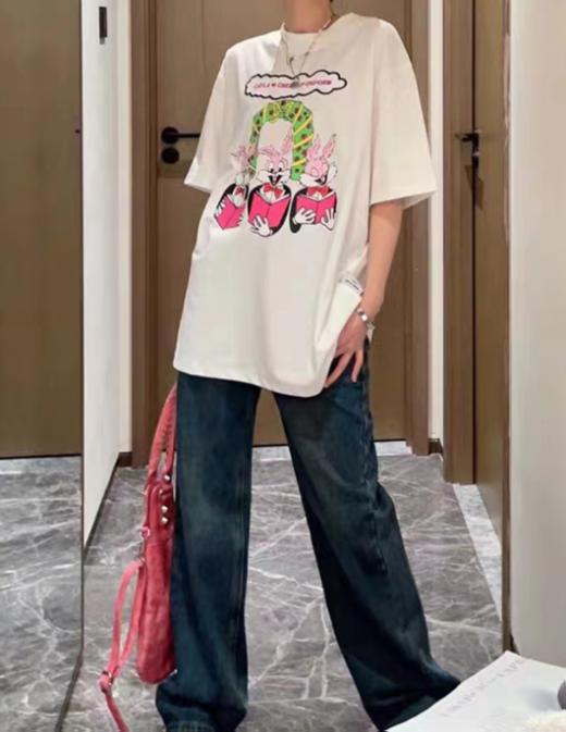 【FMOOX情侣款黑白棉T恤】情侣必入‼️超高品质👉春季新款☺️设计感十足🌸休闲又百搭👀干净又减龄💥冲就完事了‼️ ✅实力纺织工厂 商品图1