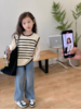儿童款假两件圆领条纹针织马甲（88737）柔软亲肤不易起球变形🌸袖口有做螺纹袖口的设计☺️宽松的版型很好穿不挑人‼️ 商品缩略图5