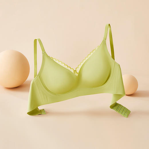 笔笔同款都市丽人Vbra内衣无尺码超薄3/4杯泳布文胸三排无钢圈LB36K9 商品图8