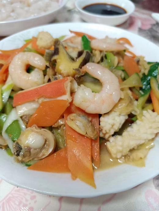 海鲜全家福350g*3袋，（含小鲍鱼/虾仁/扇贝肉/贝丁/蛏子肉/蚬子肉/V形蟹肉/鱿鱼），可放心食用的海鲜品，东三省包邮 商品图5