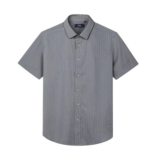 竹纤维条纹皱免烫衬衫 商品图4