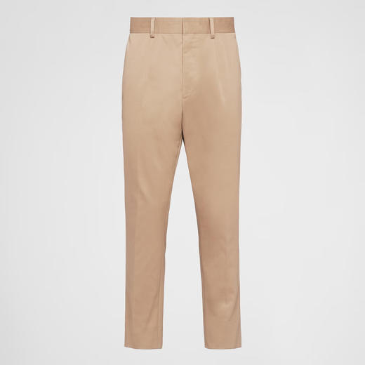 PRADA 普拉达 男士棉质华达呢三角徽标休闲运动裤 卡其色 UP0223 1CMO F0241 商品图0