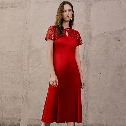 EITIE爱特爱夏季新款气质镂空精致A版显瘦礼服连衣裙7477101 商品图2