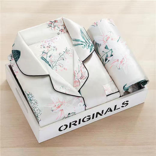 【小红书推荐 超舒适新款睡衣！】冰丝睡衣女春秋长袖甜美夏季女士仿真丝绸学生大码家居服套装冬天家居服可外穿套装 商品图3