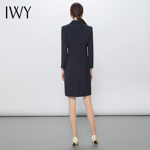IWY/春夏季新款高端商务黑色职业西装连衣裙女修身显瘦正装女装Q13120 商品图7