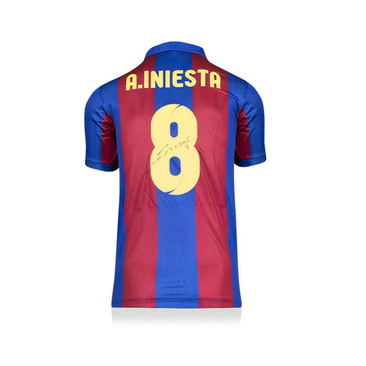 伊涅斯塔亲签复古巴萨主场签名球衣（含ICONS证书）预售 商品图4
