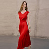 EITIE爱特爱夏季新款修身红色飞袖A裙摆礼服连衣裙7477111 商品缩略图2