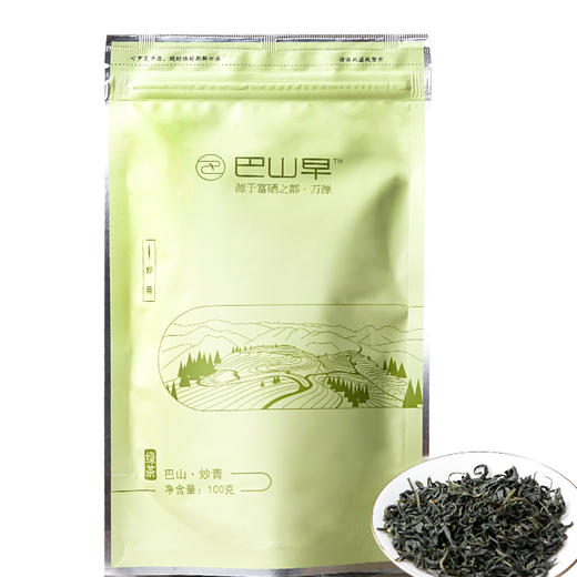 巴山早特级绿茶炒青100g袋装高山云雾茶清香型春茶叶源自富硒之都万源 商品图0