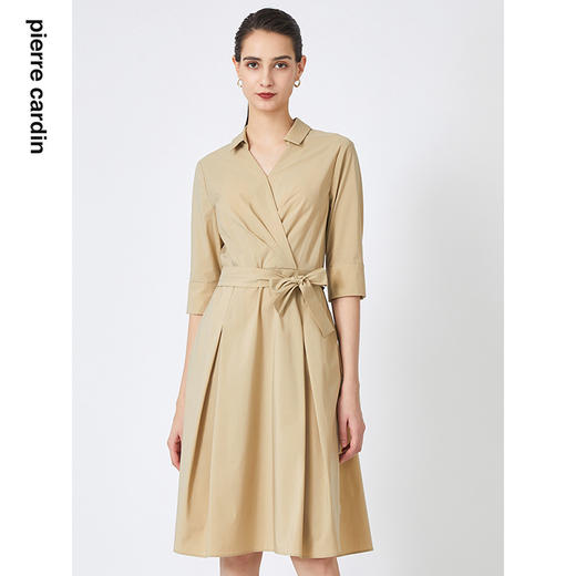 皮尔卡丹女装夏季新款通勤轻商务休闲多色连衣裙C31DL004
 商品图0