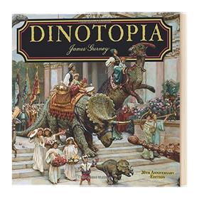 英文原版 恐龙梦幻国 Dinotopia 插图版大开本 精装 英文版进口原版英语书籍 James Gurney