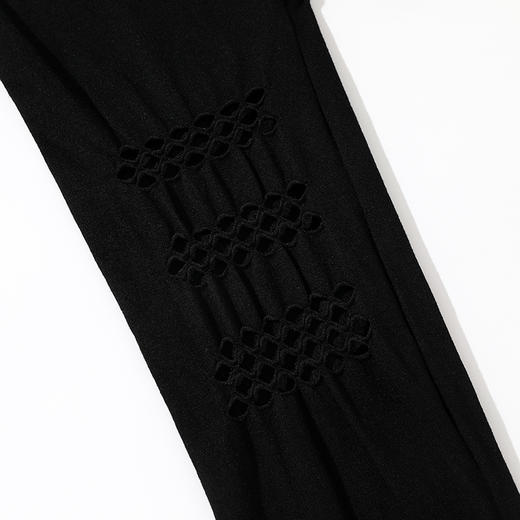 春秋韩版莫代尔镂空破洞九分裤修身弹力打底裤薄女外穿铅笔裤 商品图1