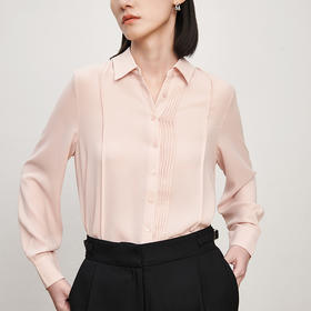 【品牌优选】【合作直发】IN AND ON 22242宫廷风衬衫女设计感小众衬衣2023春法式复古质感飘带灯笼袖上衣