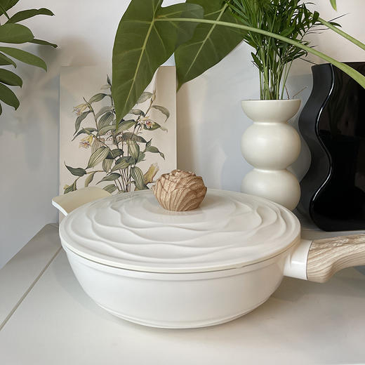 阿米尔 森林之花情绪SPA系列健康环保耐用陶瓷不粘锅具30cm炒锅 商品图1