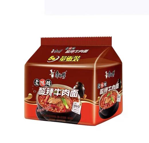 康师傅酸辣牛肉面111g*5 商品图0