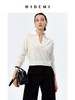 HIDEMI 美利奴羊毛系列polo式极简廓形针织毛衣 休闲灰/自然白 商品缩略图2