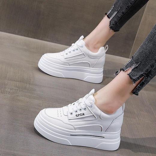 春秋鞋子，厚底松糕鞋百搭单鞋休闲小白鞋BT-S1088-12 商品图2