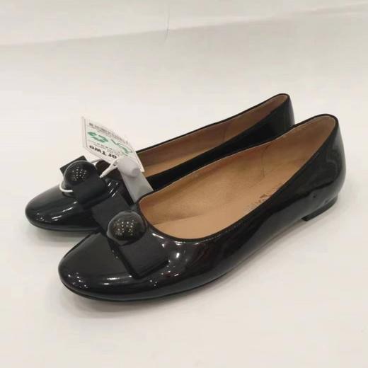 FIOCCHINO 黑色漆皮蝴蝶结平底鞋 商品图4