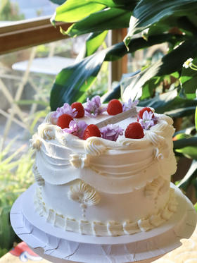 树莓紫罗兰花边