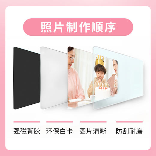 DIY水晶卡冰箱贴，磁性照片，无痕随意自由组合搭配 商品图3