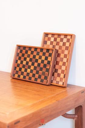 红桥红  家具严选  缅甸花梨（大果紫檀）【攒田字纹文盘】