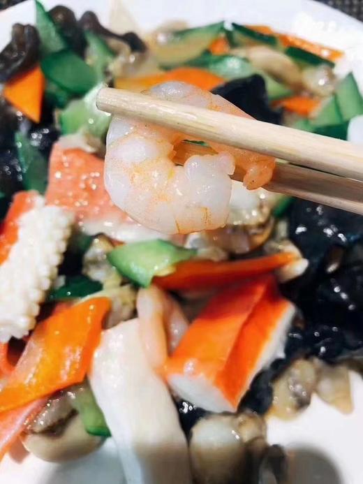 海鲜全家福350g*3袋，（含小鲍鱼/虾仁/扇贝肉/贝丁/蛏子肉/蚬子肉/V形蟹肉/鱿鱼），可放心食用的海鲜品，东三省包邮 商品图6