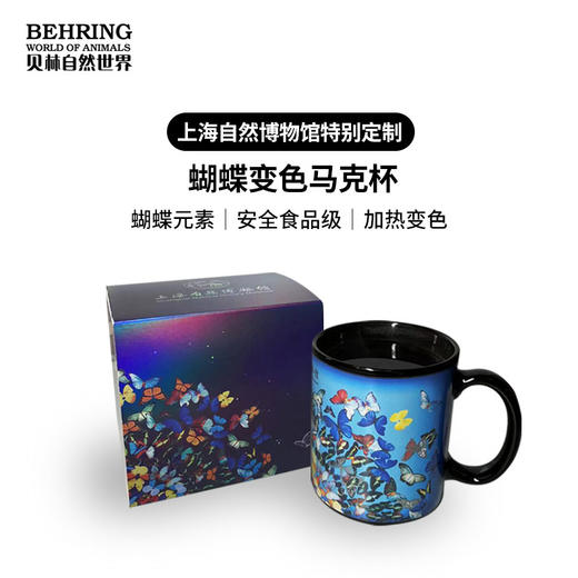 贝林自然世界-上海自博馆-蝶纷系列变色马克杯 商品图0