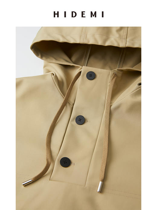HIDEMI极简连帽休闲廓形户外感风衣 商品图6