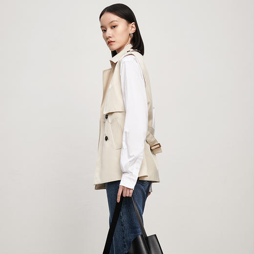 21430 IN AND ON 经典百搭风衣式马夹 商品图2