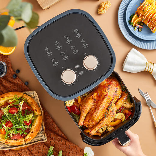 【小程序】小熊空气炸锅 QZG-E12Z6 蓝黑色 机械式控制 商品图1