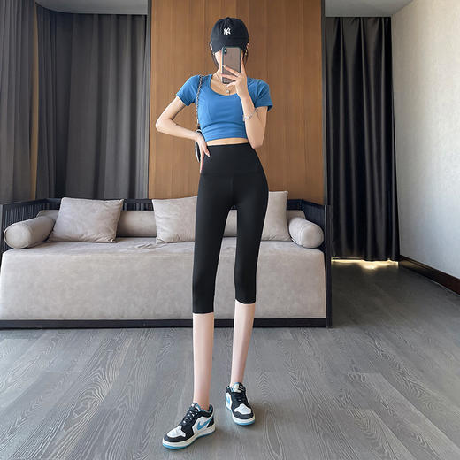 五分鲨鱼裤纯色女外穿夏季薄款收腹芭比裤骑行裤无痕瑜伽打底短裤 商品图13