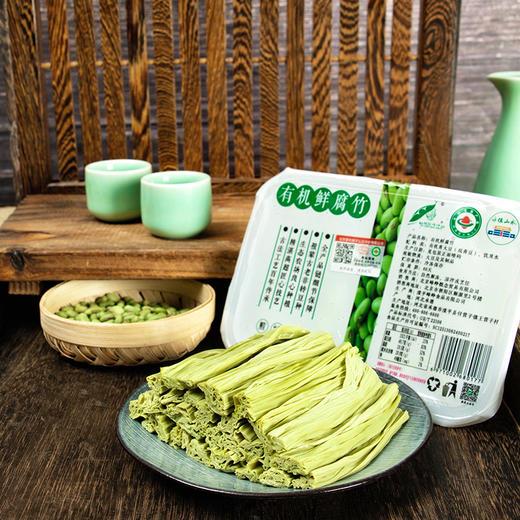 有机青豆鲜腐竹（150g/袋）【有机青豆豆制品满6份包邮】 商品图1