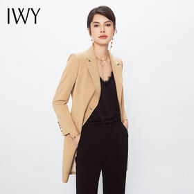 IWY/春季新款高级感套装宽松米色长袖外套Q13121+P32306