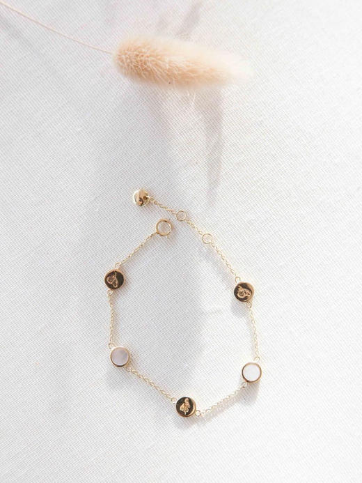 CAPSULE | Bliss Bracelet Multi-color Nature Stone or white mother shell [ 多彩宝石/白母贝手链 ] 商品图3