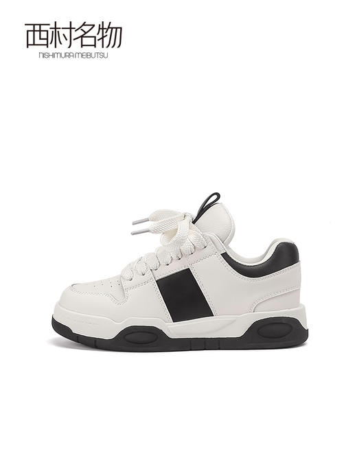 西村名物2023春季新款小白鞋女厚底休闲鞋软底松糕运动板鞋13031 商品图1