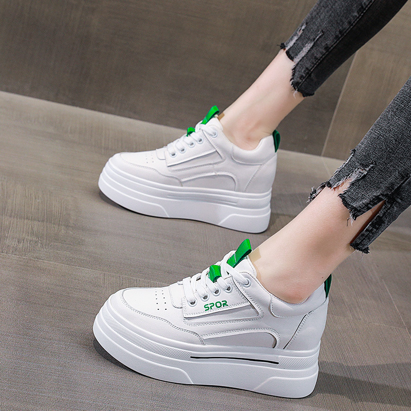 春秋鞋子，厚底松糕鞋百搭单鞋休闲小白鞋BT-S1088-12