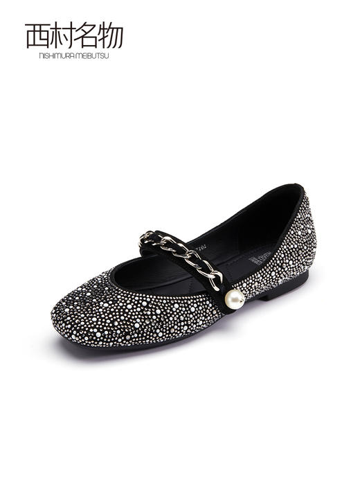 西村名物2023春季新款法式复古星光玛丽珍仙女风平底单鞋12271 商品图1
