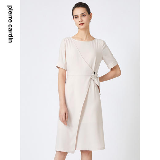 皮尔卡丹女装夏季新款简约淑女修身纯色连衣裙C31DS006
 商品图1