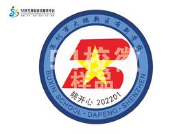 定制深圳市大鹏新区布新学校熨烫校徽礼服布标姓名贴章缝制包邮51