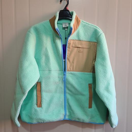 瑕疵 Lacoste/法国鳄鱼 L!VE男女款拼色仿羊羔毛外套 商品图0