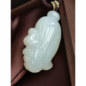 百财羊脂玉吊坠