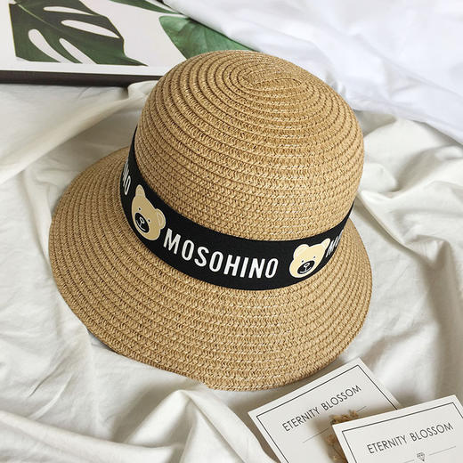 【潮酷草帽】2023新款ins夏季儿童草帽男童女童遮阳帽宝宝太阳帽凉帽盆帽 商品图8